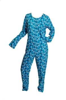 Blue overalls for adults. Isolate on white.