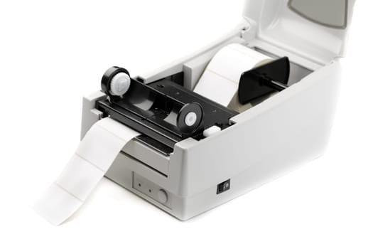 Label printer with blank message ready to insert message of your choice. The image is isolated on a white background