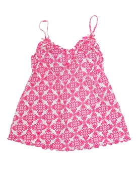 Baby dress with a bright red pattern. Isolate on white.