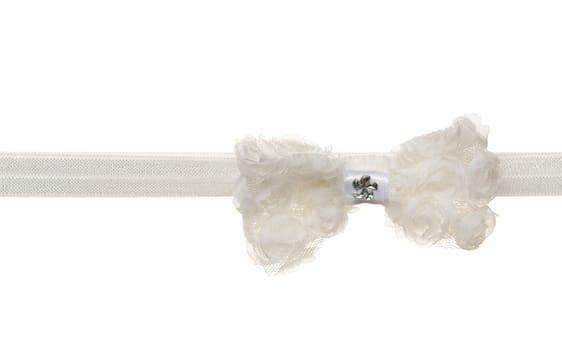 Loght ribbon bow isolated on white background