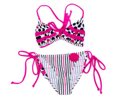 Bikini swimsuit isolated on white background.