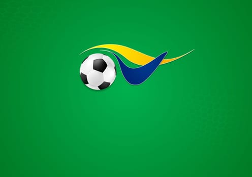 Abstract wavy football logo background. Vector design
