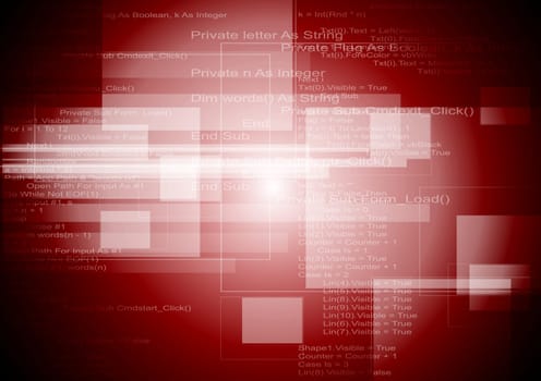 Abstract red tech vector background
