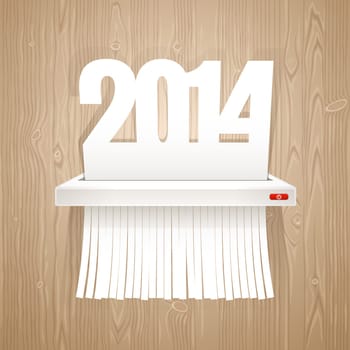 Paper 2014 is Cut into Shredder. Clipping paths included in additional jpg format.