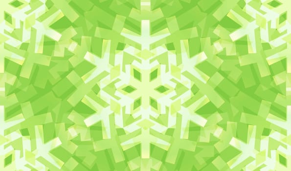 Awesome Shiny Green Snowflakes Seamless Pattern for Winter or Christmas Desing.