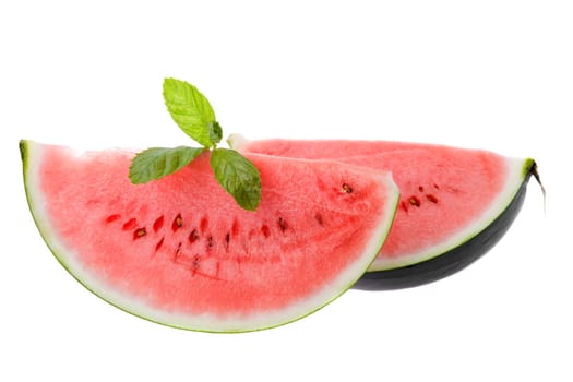 water melon slice, isolated on white background