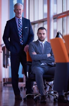 young business people group have meeting and working in modern bright office indoor