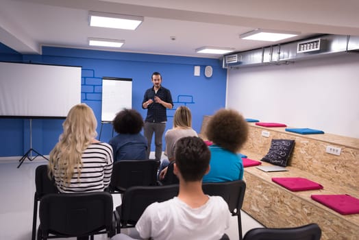 Young Speaker Seminar Corporate Business Meeting Concept