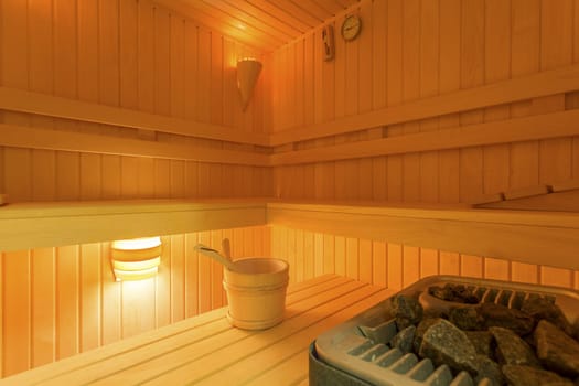 House with stylish dry sauna