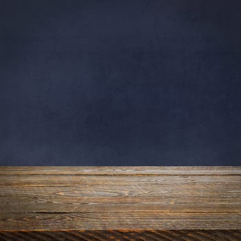 The background is blank wooden boards and a textured plastered wall with lighting and vignetting. For product demonstrations, free space, layout, mockup, perspective board, background board.