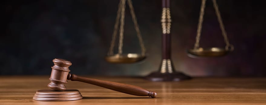 Law wooden gavel barrister, justice concept, legal system concept