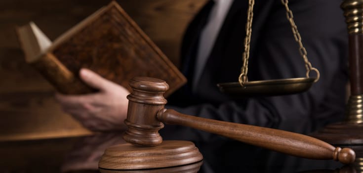 People, Wooden gavel barrister, justice concept