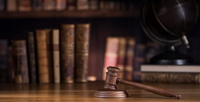 Mallet, Law, legal code and scales of justice concept