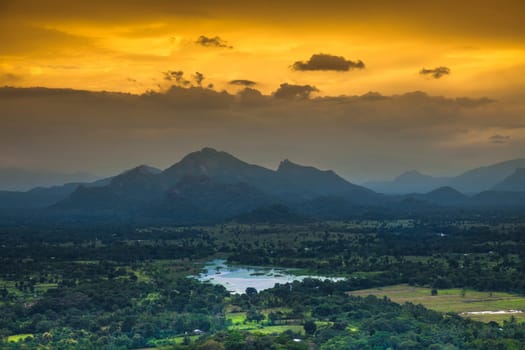 Sunrise in the jungles of Sri Lanka