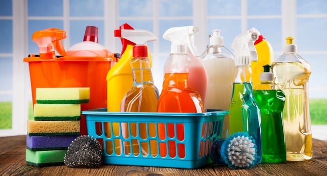 Cleaning Equipment and window background