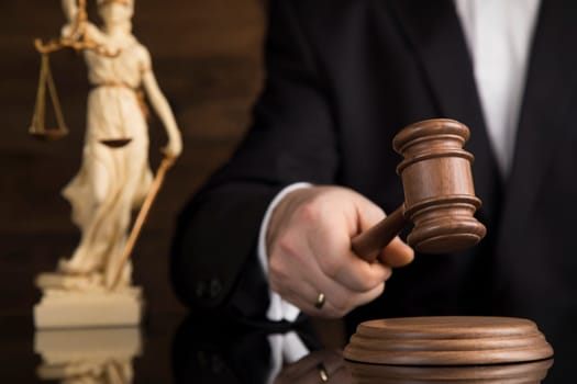 People, Wooden gavel barrister, justice concept