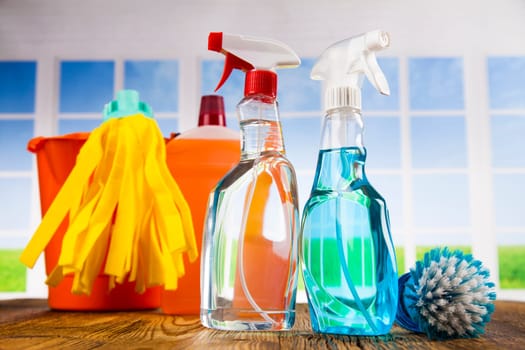 Cleaning Equipment and window background