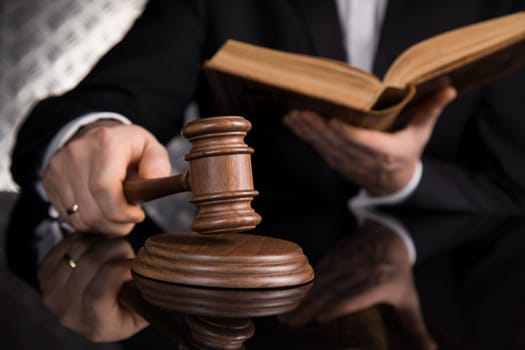 People, Wooden gavel barrister, justice concept