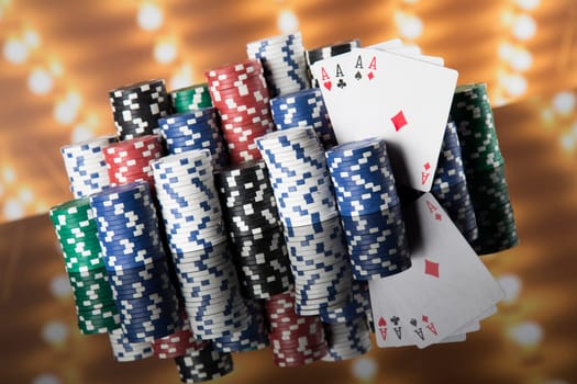 Classic casino, Poker Chips background
