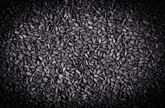 The close up of Background of black wild rice. Selective focus