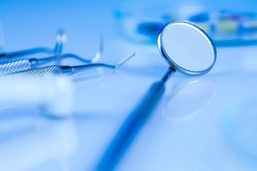 Dental tools and equipment background