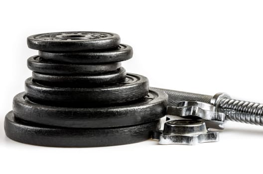 Dumbbells isolated on white background