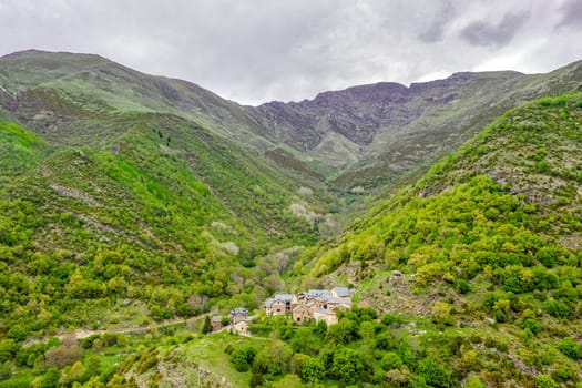 Pamoramica of the mountain town of Coll, Catalonia - Spain. It belongs to the municipality of Valle de Bohi, in the province of Lleida