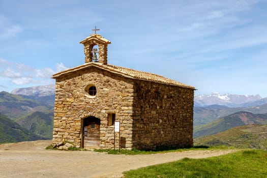 Hermitage and viewpoint San Salvador de Irgo de Tor, a town sanctuary belonging to the municipality of Pont de Suert (Alta Ribagorza, Lleida province, Catalonia, Spain)