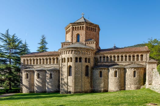 Santa Maria de Ripoll monastery Catalonia Spain. Founded in 879 is considered the cradle of the catalan nation.