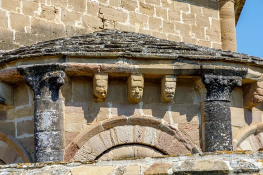 Santa Maria de Eunate is an ancient octagonal templar church on the Road to Santiago Spain