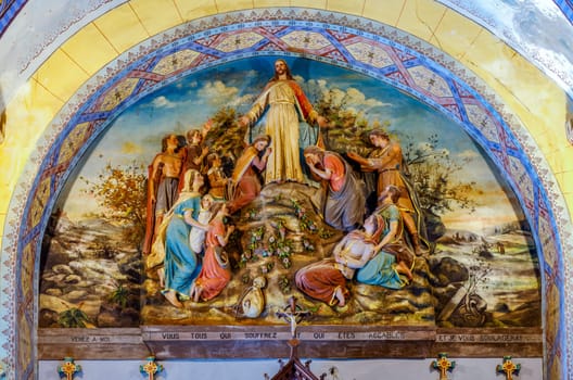 Interior of the church of rennes le chateau