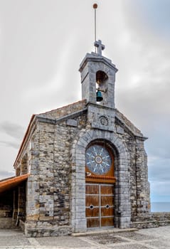 San Juan de Gazteluatxe Vizcay Spain. Ancient church/chapel on an island hill