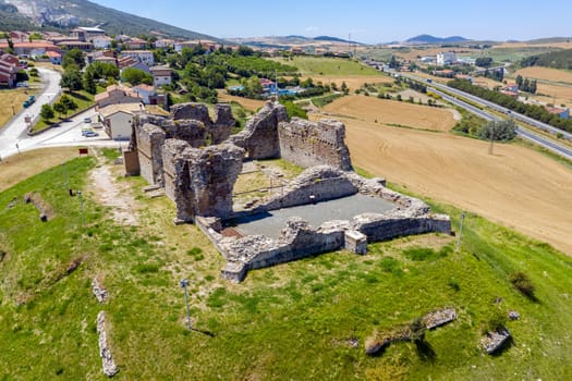 The medieval palace castle of Tiebas in Navarra (Spain)