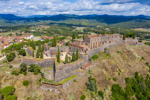 The medieval village of Hostalric in Girona Catalonia, Spain