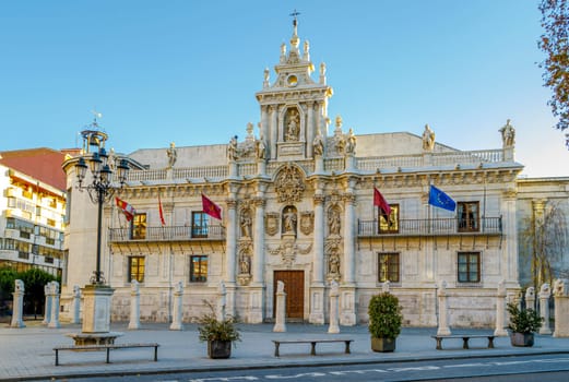 View at the University building in the streets of Valladolid - Spain