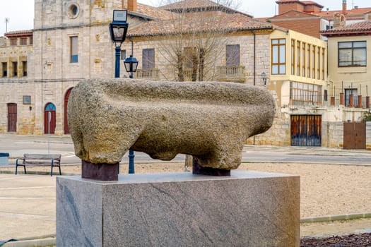 Granite boar in Toro Zamora Spain. Veton origin of the pre-Roman period
