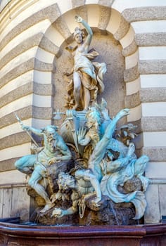 fountain the Power of the Sea near the Hofburg Palace in Vienna Austria