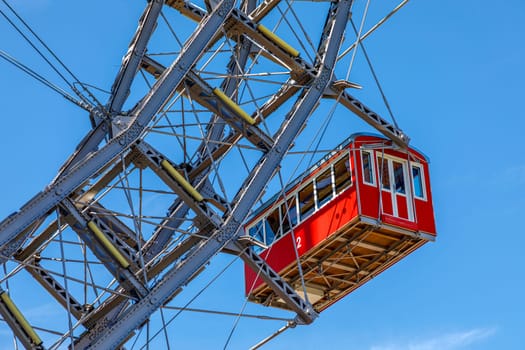 The Vienna Prater is a modern theme park with over 250 attractions that provide adrenaline. Prater Ferris Wheel - icon of city