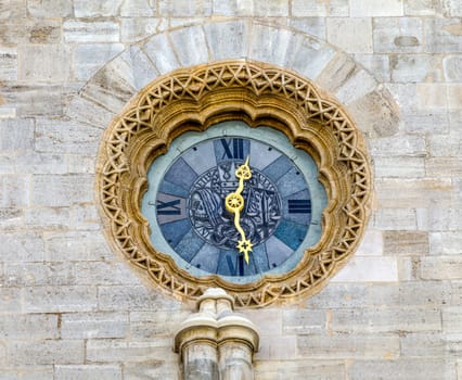 Clock at St. Stephen Cathedral in Vienna Austria