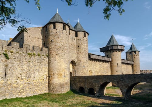 Castle of Carcassonne, France. Europe. Input from the Cite