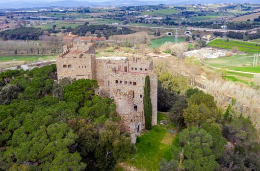 Castle Rock is located in the town of La Roca de Valles, Province of Barcelona Spain. It is cited for the first time in the documentation preserved in the year 1030. Aerial view