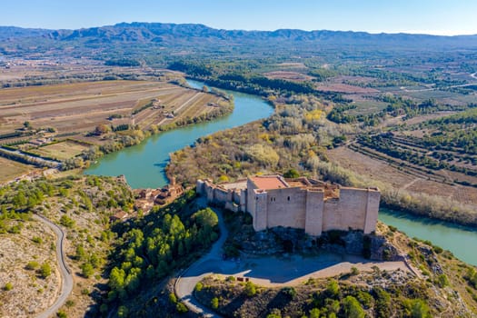 Miravet village and Ebro river. Province of Tarragona. Spain. Miravet is one of the most charming village in Catalonia