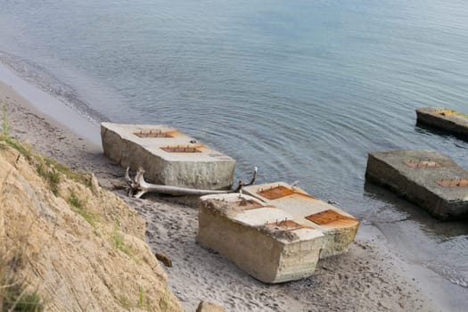 Coast bunker. Coast bunker from the WW2 in the Baltic Sea Fischland Darss Zingst, Germany.
