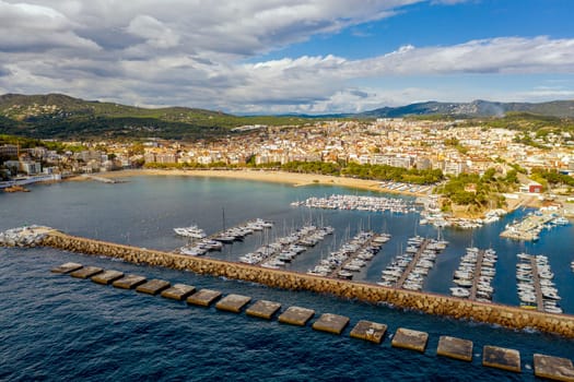 View to San Feliu de Guixols at Costa Brava,Catalonia,Spain