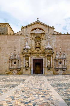 Monastery of Santa Maria de Poblet, Catalonia, Spain, church entrance portal