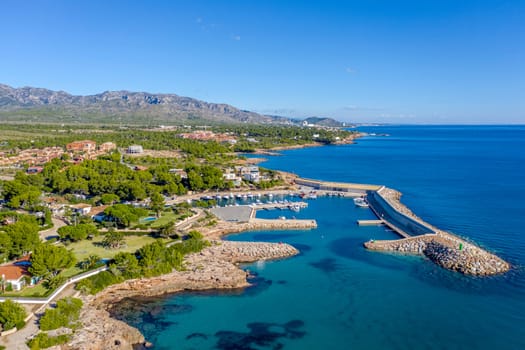 Port cala llisses sant jordi, in the atmella de mar Tarragona Spain.