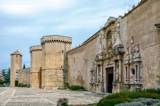Monastery of Santa Maria de Poblet, Catalonia, Spain, church entrance portal