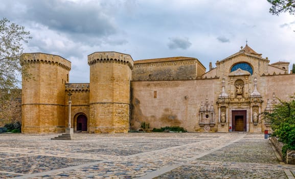 Monastery of Santa Maria de Poblet, Catalonia, Spain overview