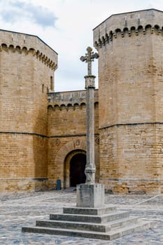 Monastery of Santa Maria de Poblet, Catalonia, detail of the cross of the cruceiro