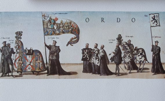 Funeral Procession in Brussels on the Occasion of the Death of Emperor Charles V. Museum: State Hermitage, St.Petersburg